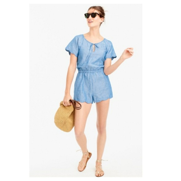 XL Scallop Cover Up Romper - Picture 3 of 4